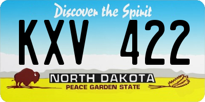 ND license plate KXV422
