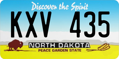 ND license plate KXV435
