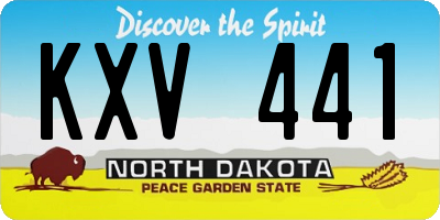 ND license plate KXV441
