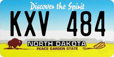 ND license plate KXV484