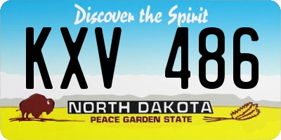 ND license plate KXV486