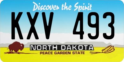 ND license plate KXV493