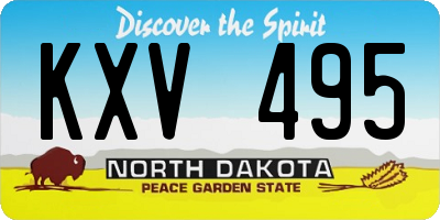 ND license plate KXV495