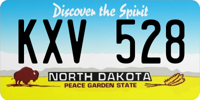 ND license plate KXV528