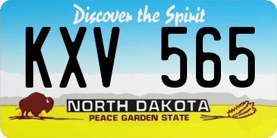 ND license plate KXV565