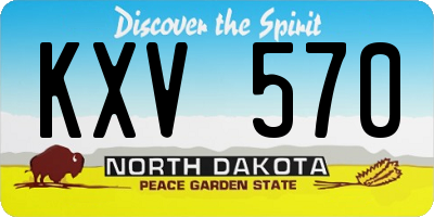 ND license plate KXV570