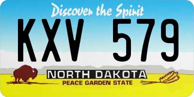ND license plate KXV579