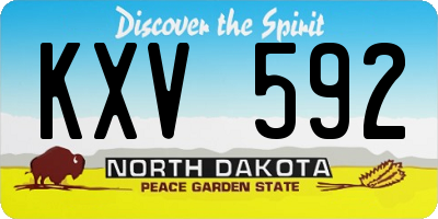 ND license plate KXV592