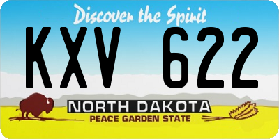 ND license plate KXV622