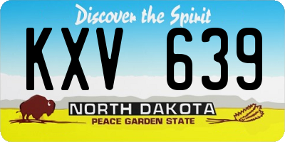 ND license plate KXV639