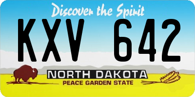ND license plate KXV642