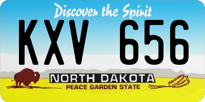ND license plate KXV656