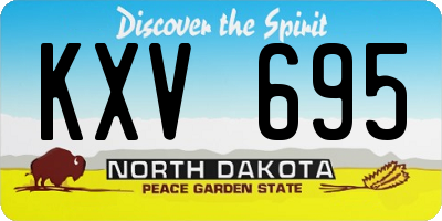 ND license plate KXV695