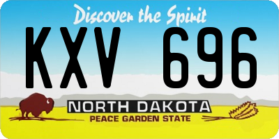 ND license plate KXV696