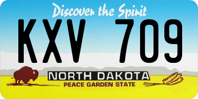 ND license plate KXV709