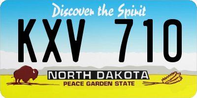 ND license plate KXV710