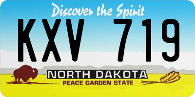 ND license plate KXV719