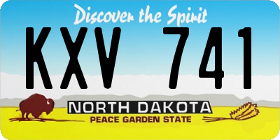 ND license plate KXV741