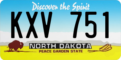 ND license plate KXV751