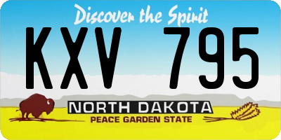ND license plate KXV795