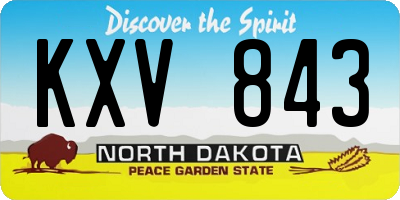 ND license plate KXV843