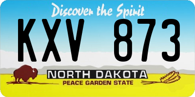 ND license plate KXV873