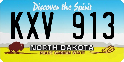 ND license plate KXV913