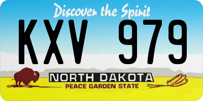 ND license plate KXV979