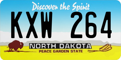 ND license plate KXW264