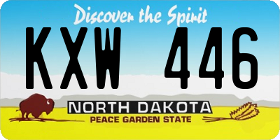 ND license plate KXW446