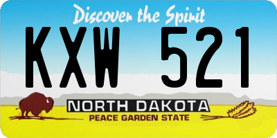 ND license plate KXW521