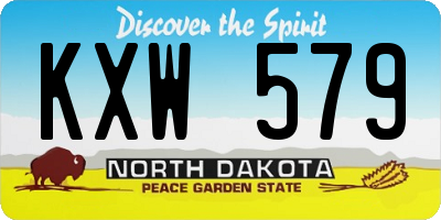 ND license plate KXW579