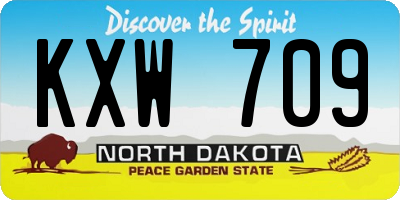 ND license plate KXW709