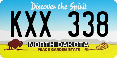 ND license plate KXX338
