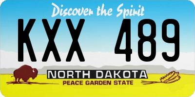 ND license plate KXX489