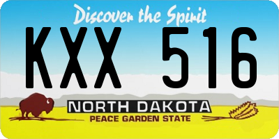 ND license plate KXX516