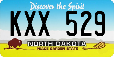 ND license plate KXX529