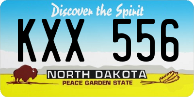 ND license plate KXX556