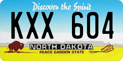 ND license plate KXX604