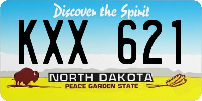 ND license plate KXX621