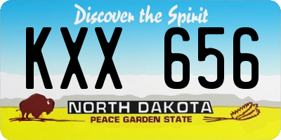 ND license plate KXX656