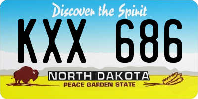 ND license plate KXX686