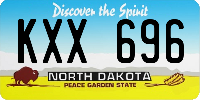 ND license plate KXX696