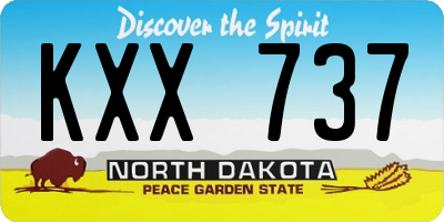 ND license plate KXX737