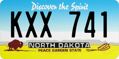 ND license plate KXX741