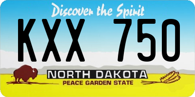 ND license plate KXX750