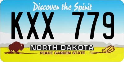 ND license plate KXX779