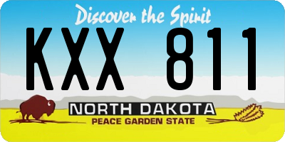 ND license plate KXX811