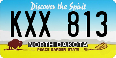 ND license plate KXX813