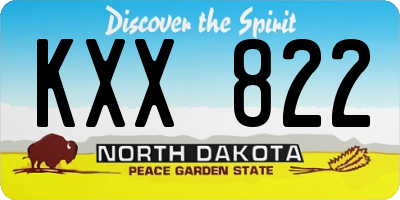 ND license plate KXX822